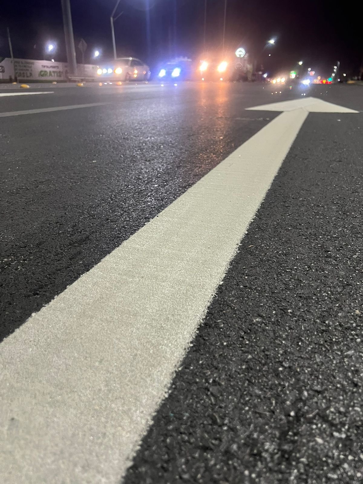 Aplicación de pintura termoplastica